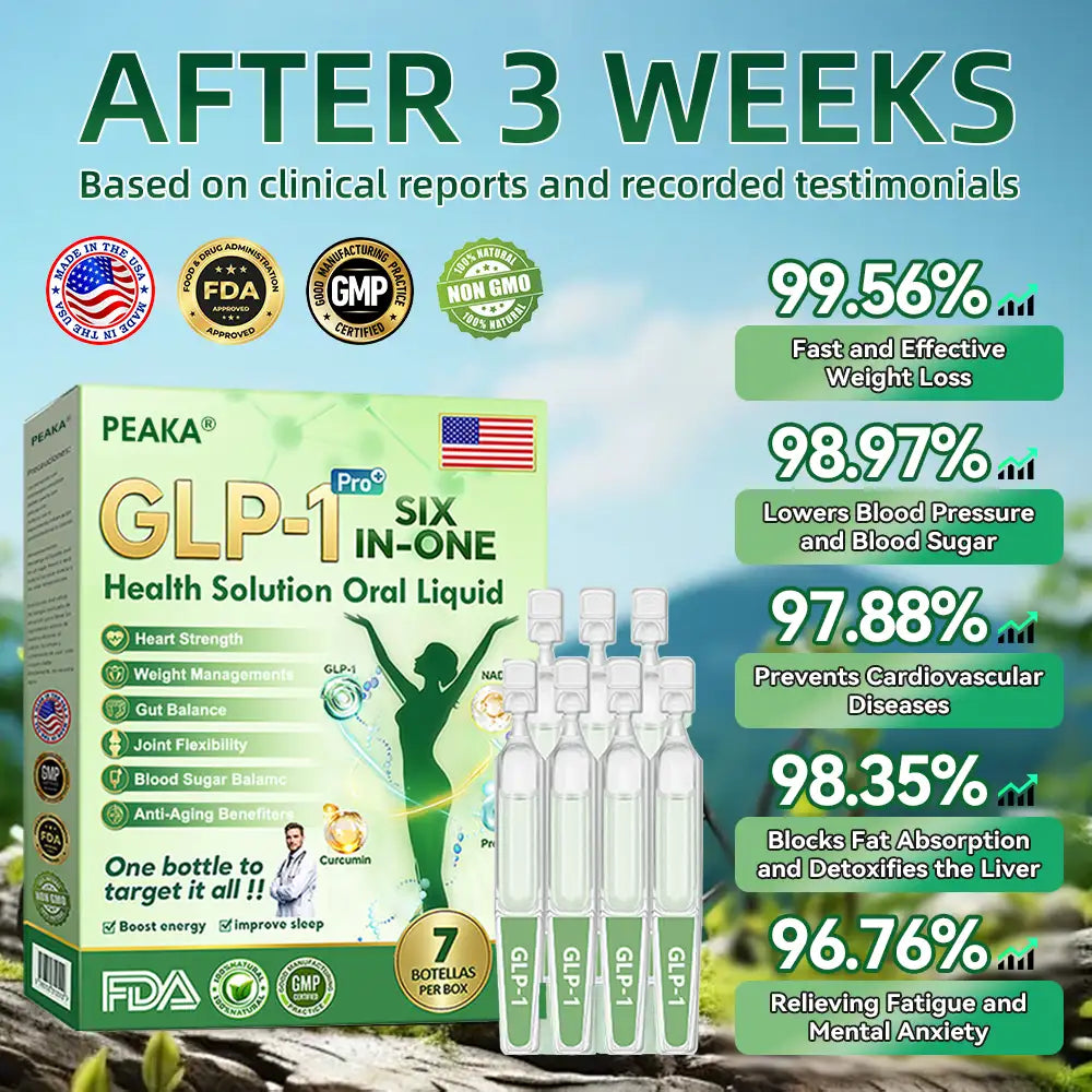 PEAKA®  𝐺𝐿𝑃-𝟏 𝑺𝒊𝒙-𝒊𝒏-𝑶𝒏𝒆 𝑯𝒆𝒂𝒍𝒕𝒉 𝑺𝒐𝒍𝒖𝒕𝒊𝒐𝒏 𝑶𝒓𝒂𝒍 𝑳𝒊𝒒𝒖𝒊𝒅  (𝐉𝐮𝐬𝐭 𝐨𝐧𝐜𝐞 𝐚 𝐝𝐚𝐲, 𝐯𝐢𝐬𝐢𝐛𝐥𝐞 𝐜𝐡𝐚𝐧𝐠𝐞𝐬 𝐢𝐧 𝟕 𝐝𝐚𝐲𝐬） ✅ 𝐅𝐨𝐫 𝐨𝐛𝐞𝐬𝐢𝐭𝐲, 𝐜𝐚𝐫𝐝𝐢𝐨𝐯𝐚𝐬𝐜𝐮𝐥𝐚𝐫 𝐡𝐞𝐚𝐥𝐭𝐡, 𝐝𝐢𝐚𝐛𝐞𝐭𝐞𝐬, 𝐬𝐥𝐞𝐞𝐩 𝐚𝐩𝐧𝐞𝐚, 𝐆𝐮𝐭 𝐇𝐞𝐚𝐥𝐭𝐡, 𝐣𝐨𝐢𝐧𝐭 𝐢𝐬𝐬𝐮𝐞𝐬, 𝐚𝐧𝐝 𝐦𝐨𝐫𝐞💯