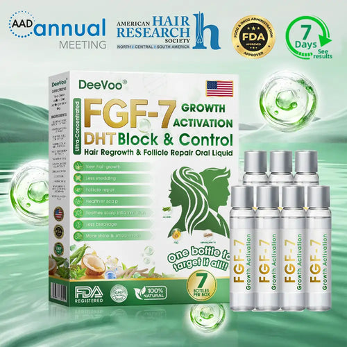 𝐅𝐃𝐀 | 𝐃𝐞𝐞𝐕𝐨𝐨®🇺🇸 𝐅𝐆𝐅-𝟕 𝐆𝐫𝐨𝐰𝐭𝐡 𝐀𝐜𝐭𝐢𝐯𝐚𝐭𝐢𝐨𝐧 𝐇𝐚𝐢𝐫 𝐑𝐞𝐠𝐫𝐨𝐰𝐭𝐡 & 𝐅𝐨𝐥𝐥𝐢𝐜𝐥𝐞 𝐑𝐞𝐩𝐚𝐢𝐫 𝐎𝐫𝐚𝐥 𝐋𝐢𝐪𝐮𝐢𝐝(Just once a day, visible changes in 7 days)For severe hair loss, alopecia areata, folliculitis, seborrheic dermatitis,scalp psoriasis, and other chronic scalp conditions