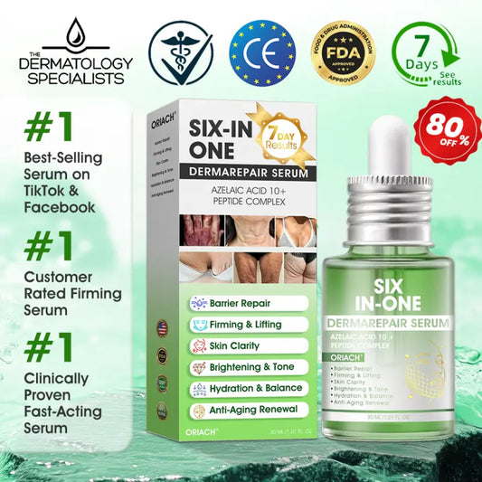 𝐎𝐫𝐢𝐚𝐜𝐡® 𝐀𝟏𝟎+ 𝟔-𝐢𝐧-𝟏 𝐃𝐞𝐫𝐦𝐚𝐑𝐞𝐩𝐚𝐢𝐫 𝐒𝐞𝐫𝐮𝐦 𝐅𝐃𝐀 𝐂𝐞𝐫𝐭𝐢𝐟𝐢𝐞𝐝 – 𝐅𝐢𝐫𝐦𝐬 𝐥𝐨𝐨𝐬𝐞 𝐬𝐤𝐢𝐧, 𝐟𝐚𝐝𝐞𝐬 𝐛𝐫𝐮𝐢𝐬𝐢𝐧𝐠 𝐚𝐧𝐝 𝐬𝐞𝐧𝐢𝐥𝐞 𝐩𝐮𝐫𝐩𝐮𝐫𝐚, 𝐚𝐧𝐝 𝐢𝐦𝐩𝐫𝐨𝐯𝐞𝐬 𝐤𝐞𝐫𝐚𝐭𝐢𝐧 𝐛𝐮𝐢𝐥𝐝𝐮𝐩, 𝐬𝐞𝐛𝐨𝐫𝐫𝐡𝐞𝐢𝐜 𝐝𝐞𝐫𝐦𝐚𝐭𝐢𝐭𝐢𝐬, 𝐚𝐧𝐝 𝐟𝐨𝐥𝐥𝐢𝐜𝐮𝐥𝐚𝐫 𝐤𝐞𝐫𝐚𝐭𝐨𝐬𝐢𝐬.