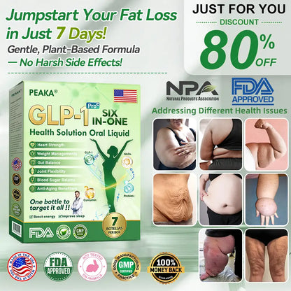 PEAKA®  𝐺𝐿𝑃-𝟏 𝑺𝒊𝒙-𝒊𝒏-𝑶𝒏𝒆 𝑯𝒆𝒂𝒍𝒕𝒉 𝑺𝒐𝒍𝒖𝒕𝒊𝒐𝒏 𝑶𝒓𝒂𝒍 𝑳𝒊𝒒𝒖𝒊𝒅  (𝐉𝐮𝐬𝐭 𝐨𝐧𝐜𝐞 𝐚 𝐝𝐚𝐲, 𝐯𝐢𝐬𝐢𝐛𝐥𝐞 𝐜𝐡𝐚𝐧𝐠𝐞𝐬 𝐢𝐧 𝟕 𝐝𝐚𝐲𝐬） ✅ 𝐅𝐨𝐫 𝐨𝐛𝐞𝐬𝐢𝐭𝐲, 𝐜𝐚𝐫𝐝𝐢𝐨𝐯𝐚𝐬𝐜𝐮𝐥𝐚𝐫 𝐡𝐞𝐚𝐥𝐭𝐡, 𝐝𝐢𝐚𝐛𝐞𝐭𝐞𝐬, 𝐬𝐥𝐞𝐞𝐩 𝐚𝐩𝐧𝐞𝐚, 𝐆𝐮𝐭 𝐇𝐞𝐚𝐥𝐭𝐡, 𝐣𝐨𝐢𝐧𝐭 𝐢𝐬𝐬𝐮𝐞𝐬, 𝐚𝐧𝐝 𝐦𝐨𝐫𝐞💯