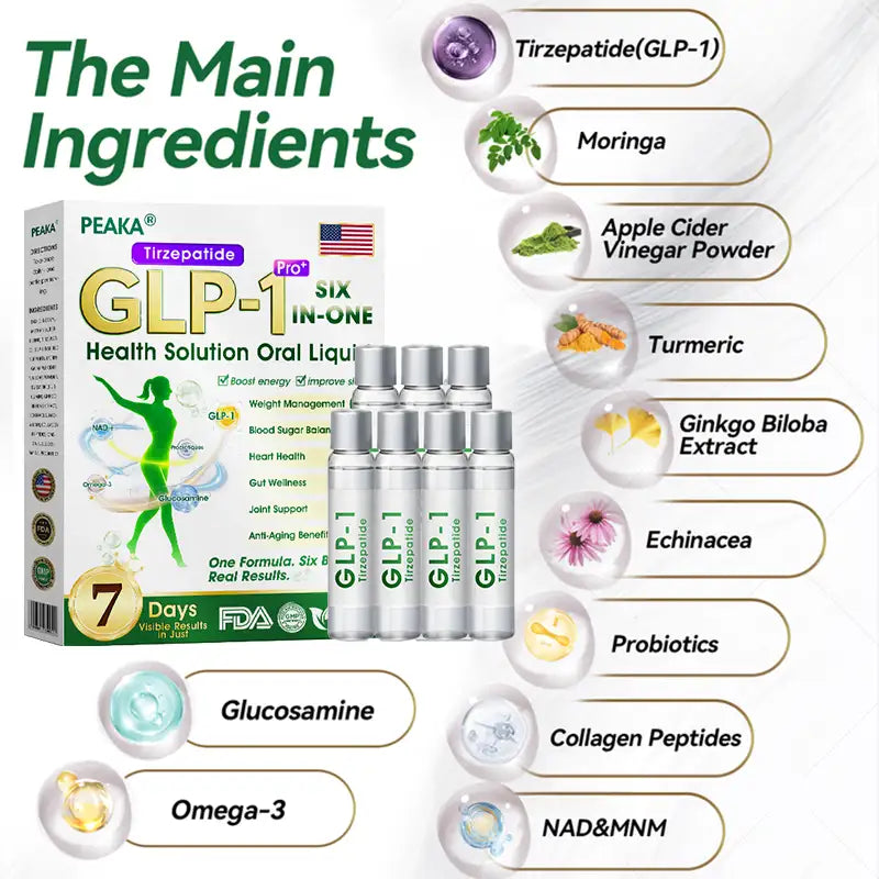 𝐏𝐄𝐀𝐊𝐀®  𝐺𝐿𝑃-𝟏 𝑺𝒊𝒙-𝒊𝒏-𝑶𝒏𝒆 𝑯𝒆𝒂𝒍𝒕𝒉 𝑺𝒐𝒍𝒖𝒕𝒊𝒐𝒏 𝑶𝒓𝒂𝒍 𝑳𝒊𝒒𝒖𝒊𝒅  (𝐉𝐮𝐬𝐭 𝐨𝐧𝐜𝐞 𝐚 𝐝𝐚𝐲, 𝐯𝐢𝐬𝐢𝐛𝐥𝐞 𝐜𝐡𝐚𝐧𝐠𝐞𝐬 𝐢𝐧 𝟕 𝐝𝐚𝐲𝐬） ✅ 𝐅𝐨𝐫 𝐨𝐛𝐞𝐬𝐢𝐭𝐲, 𝐜𝐚𝐫𝐝𝐢𝐨𝐯𝐚𝐬𝐜𝐮𝐥𝐚𝐫 𝐡𝐞𝐚𝐥𝐭𝐡, 𝐝𝐢𝐚𝐛𝐞𝐭𝐞𝐬, 𝐬𝐥𝐞𝐞𝐩 𝐚𝐩𝐧𝐞𝐚, 𝐆𝐮𝐭 𝐇𝐞𝐚𝐥𝐭𝐡, 𝐣𝐨𝐢𝐧𝐭 𝐢𝐬𝐬𝐮𝐞𝐬, 𝐚𝐧𝐝 𝐦𝐨𝐫𝐞